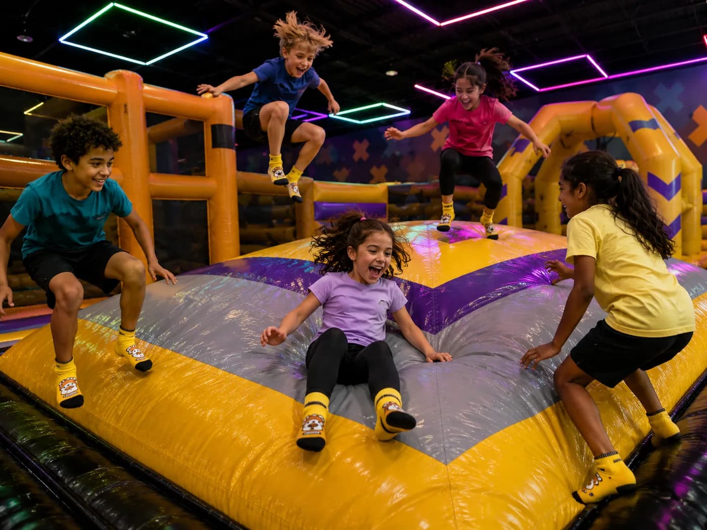 Air Bag Jump at Super Llama Inflatable Park Plano