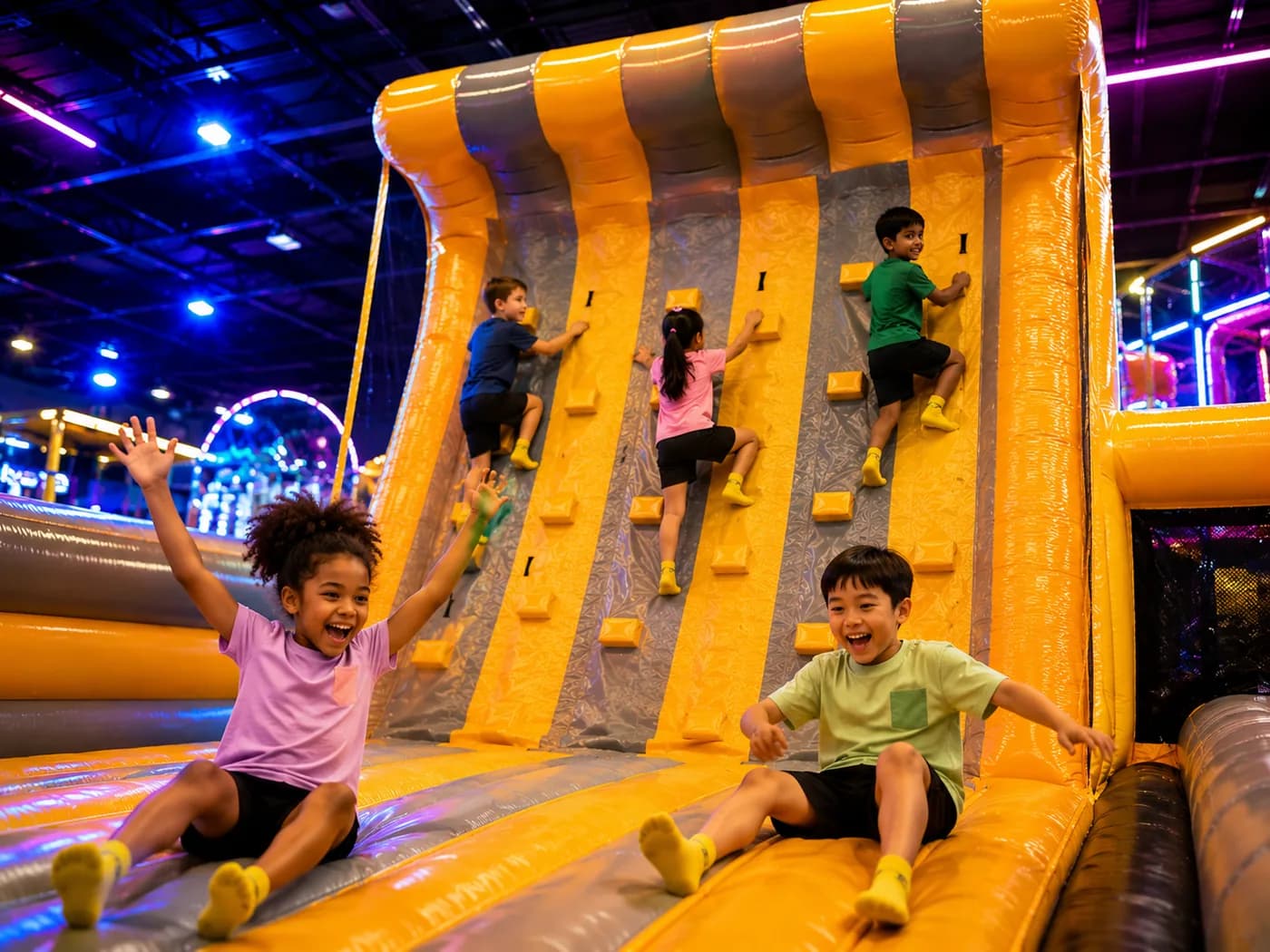 Climbing Attractions at Super Llama Inflatable Park