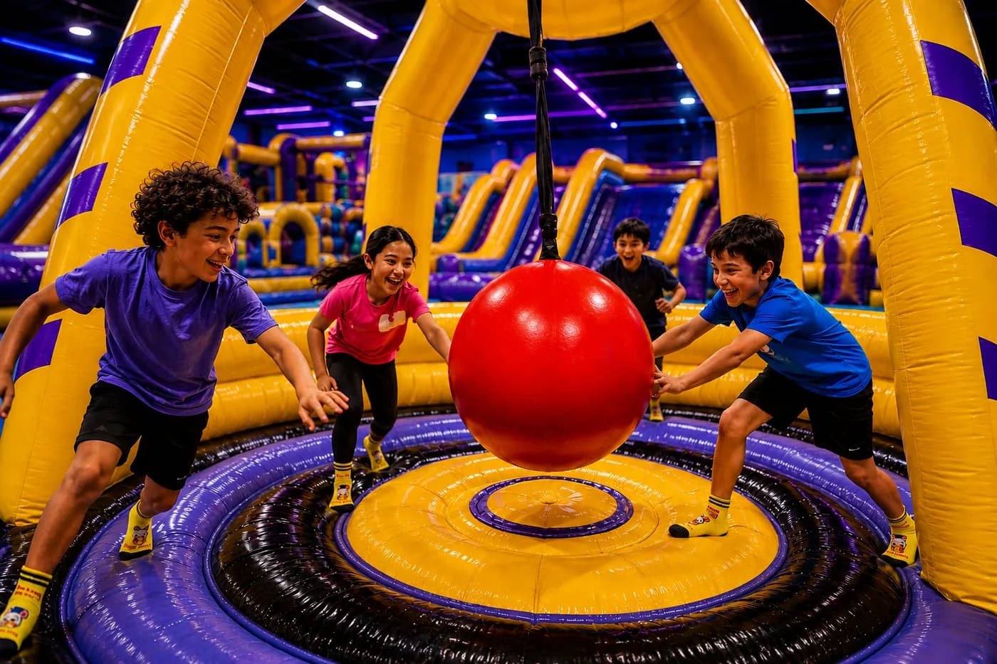 Wrecking Ball at Super Llama Inflatable Park Plano