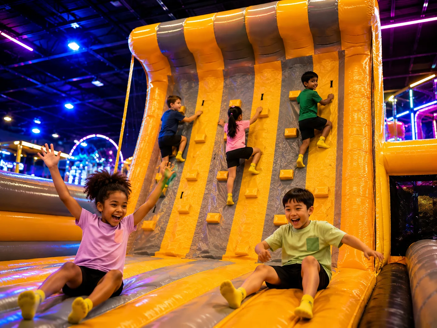 Climbing Attractions attraction at Super Llama Inflatable Park