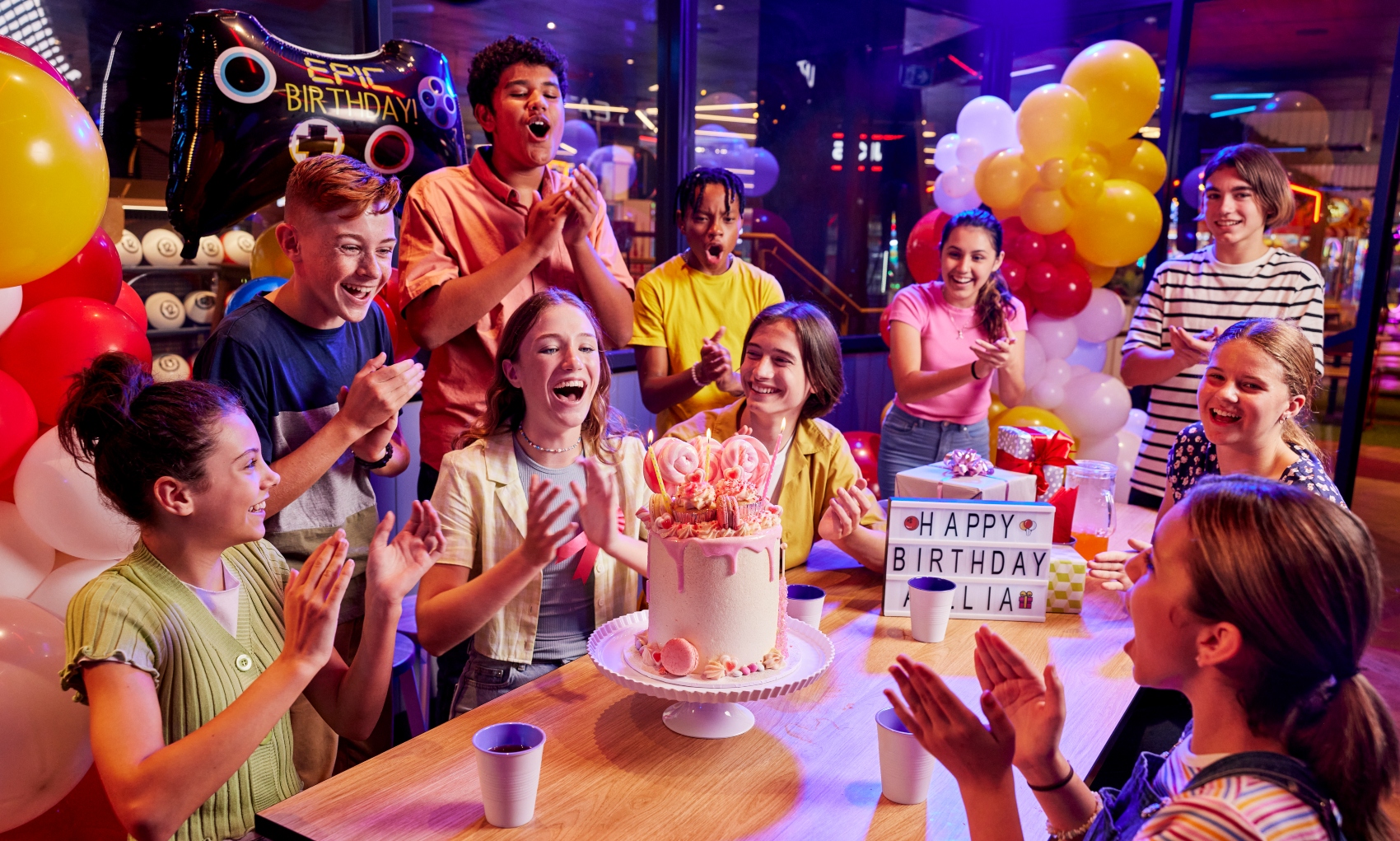 Unforgettable birthday party at super llama inflatable park