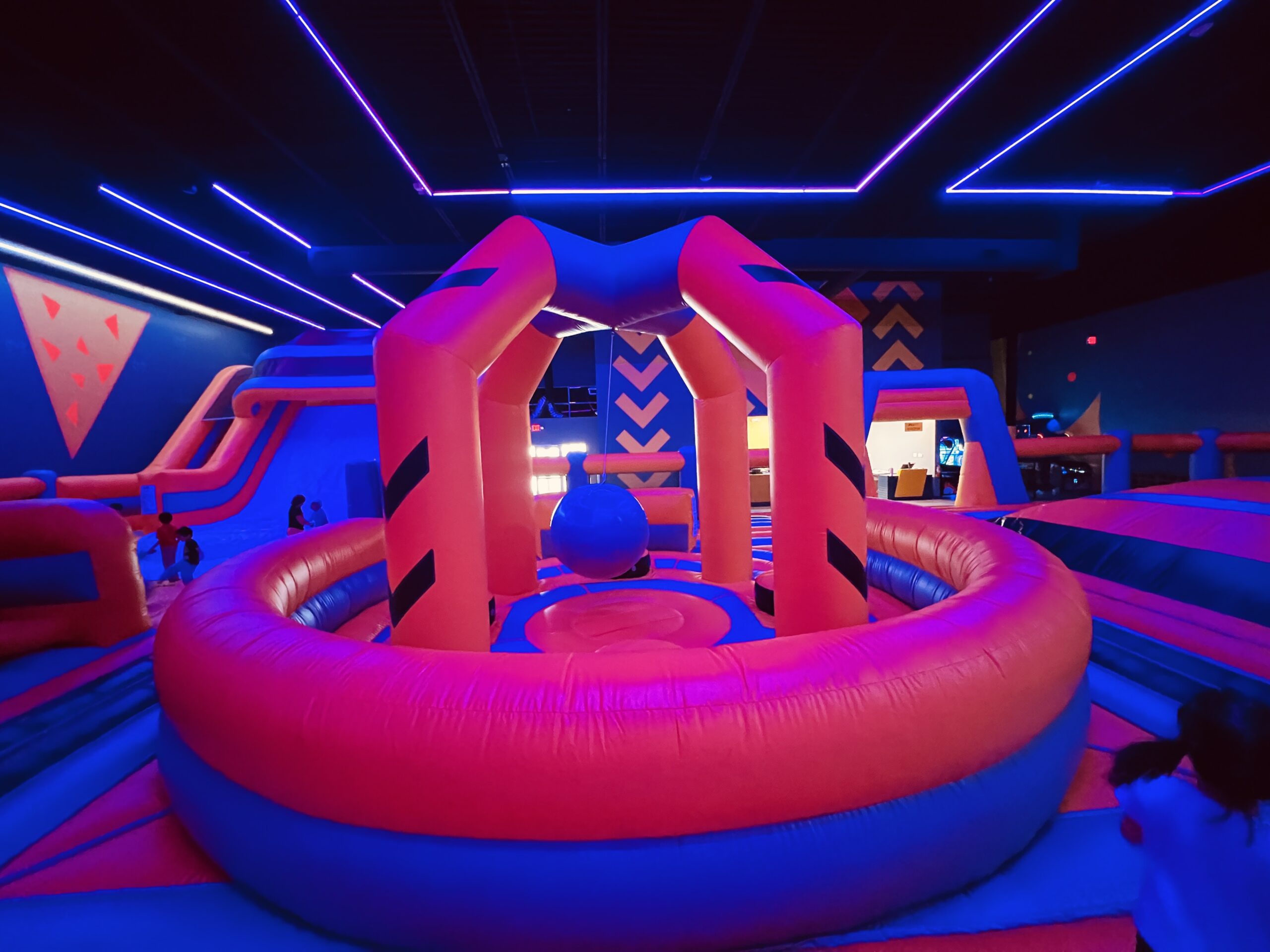 a large inflatable bounce house