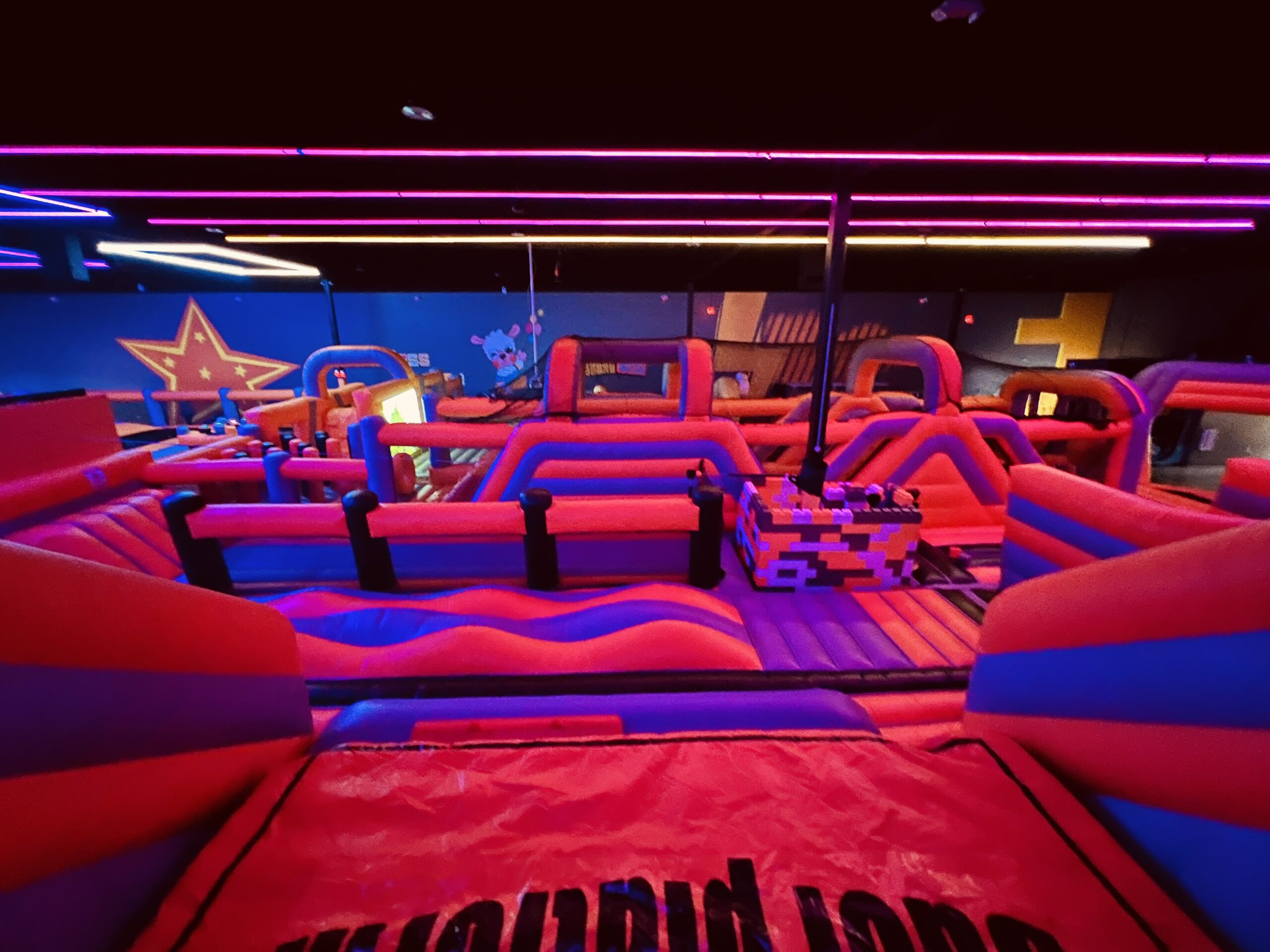 overview of super llama inflatable park